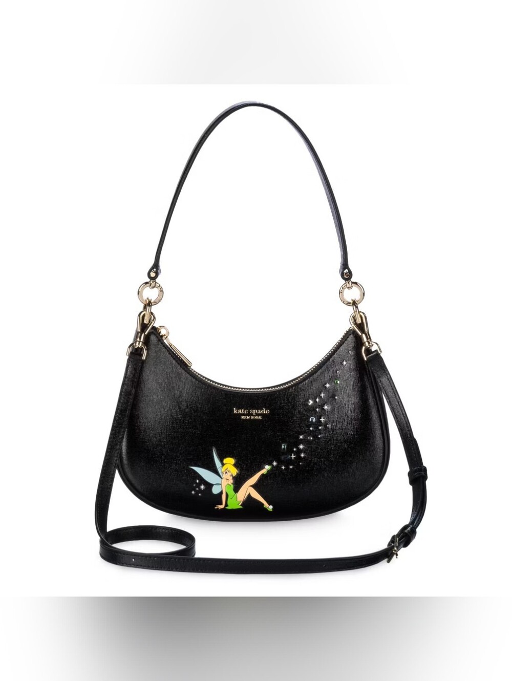 Disney Parks Kate Spade New York Tinker Bell Crossbody Hobo Bag